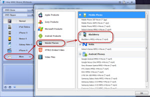 Choose BlackBerry MP4 Video