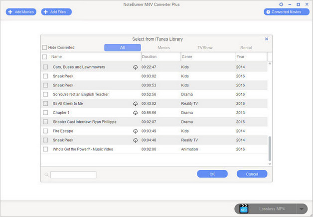 noteburner m4v converter output in spanish