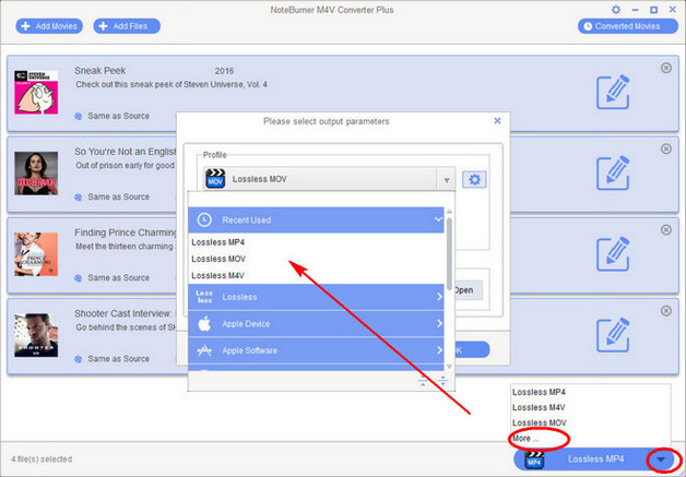 noteburner m4v converter plus tutorial